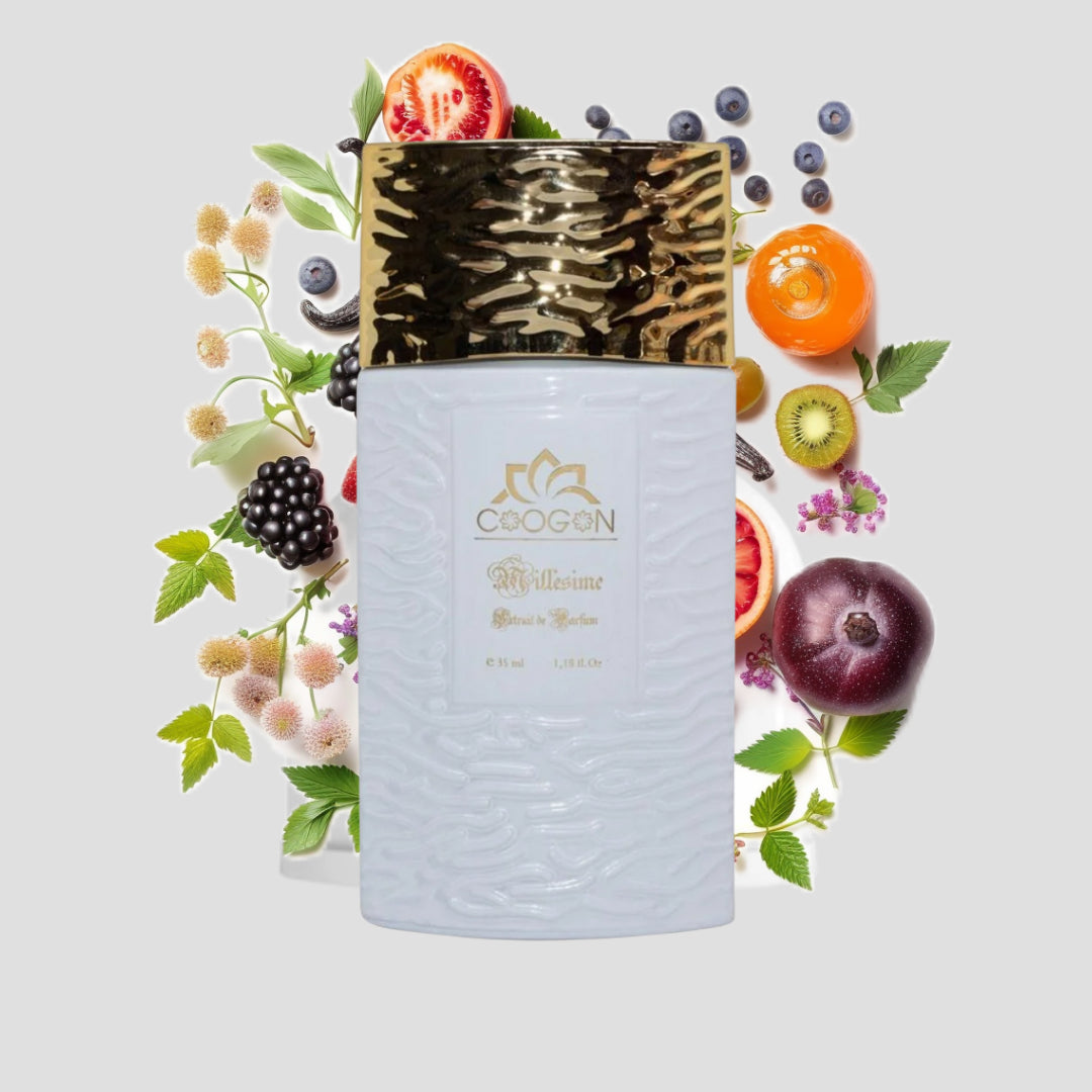 Chogan 042 Damen Parfum Dupe von OLFAZETA - 35ml mit visueller Darstellung der Duftnoten