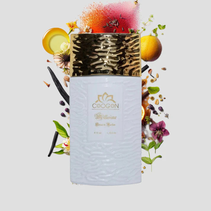 Chogan 014 Damen Parfum Dupe von OLFAZETA - 35ml mit visueller Darstellung der Duftnoten

