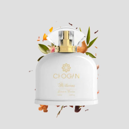 Chogan 024 Damen Parfum Dupe von OLFAZETA - 100ml mit visueller Darstellung der Duftnoten

