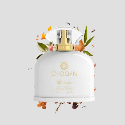 Chogan 024 Damen Parfum Dupe von OLFAZETA - 100ml mit visueller Darstellung der Duftnoten
