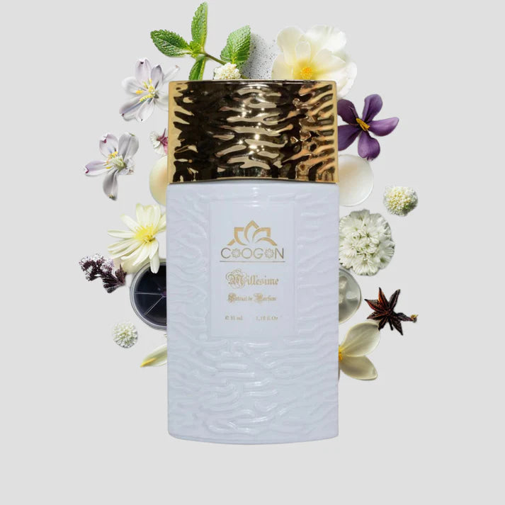 Chogan 034 Damen Parfum Dupe von OLFAZETA - 35ml mit visueller Darstellung der Duftnoten
