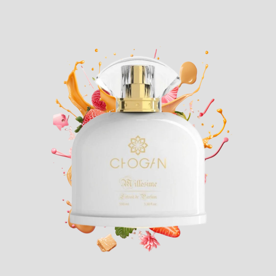 Chogan 039 Damen Parfum Dupe von OLFAZETA - 100ml mit visueller Darstellung der Duftnoten
