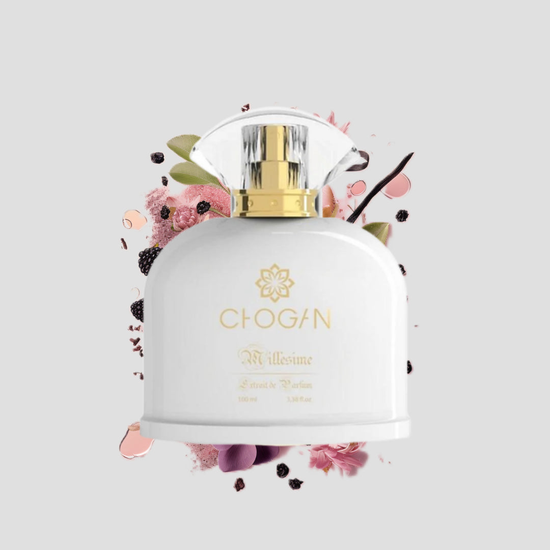 Chogan 080 Damen Parfum Dupe von OLFAZETA - 100ml mit visueller Darstellung der Duftnoten

