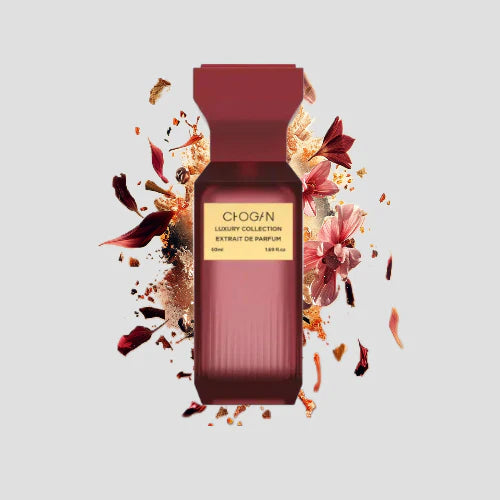 Chogan 118 Parfum von Olfazeta Luxury Line mit visueller darstellung der Duftnoten 50ml
